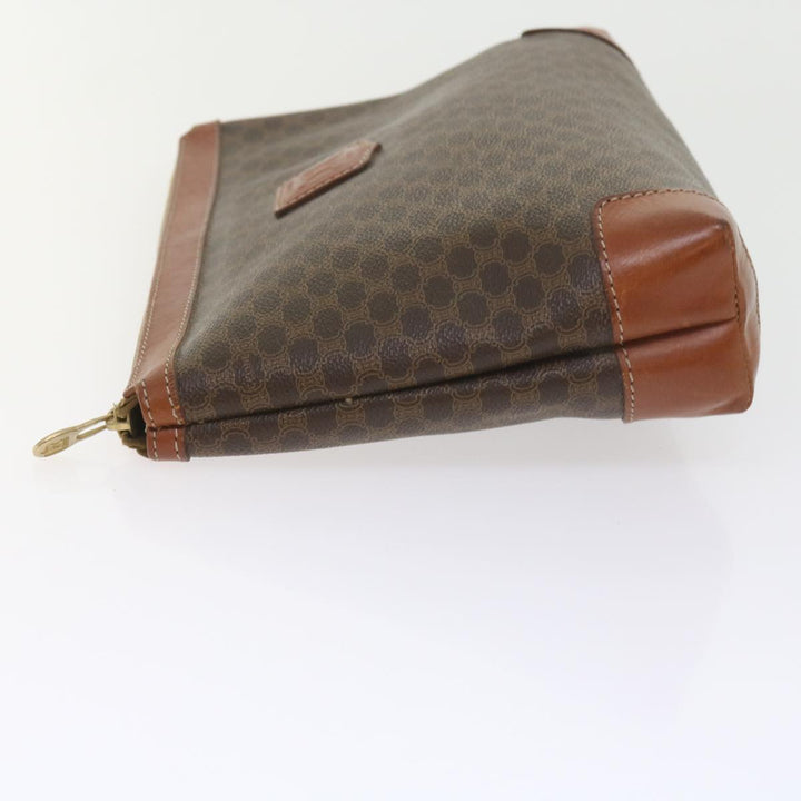 Celine Macadam Canvas Clutch Bag 2Set Beige Brown Auth bs9341