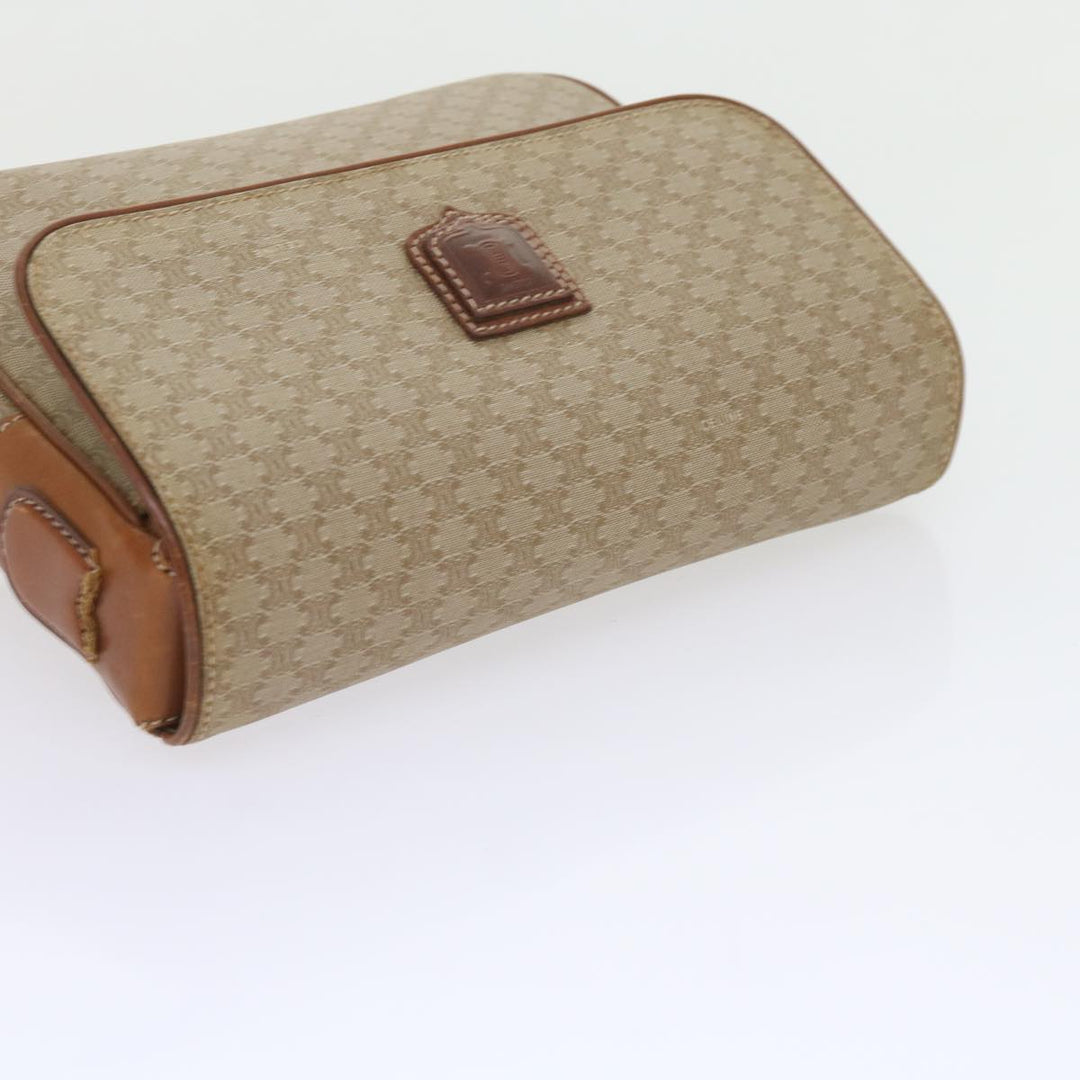 Celine Macadam Canvas Clutch Bag 2Set Beige Brown Auth bs9341
