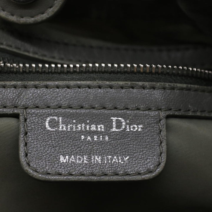 CHRISTIAN Top quality Dior Canage Hand Bag Nylon Gray Auth bs9378