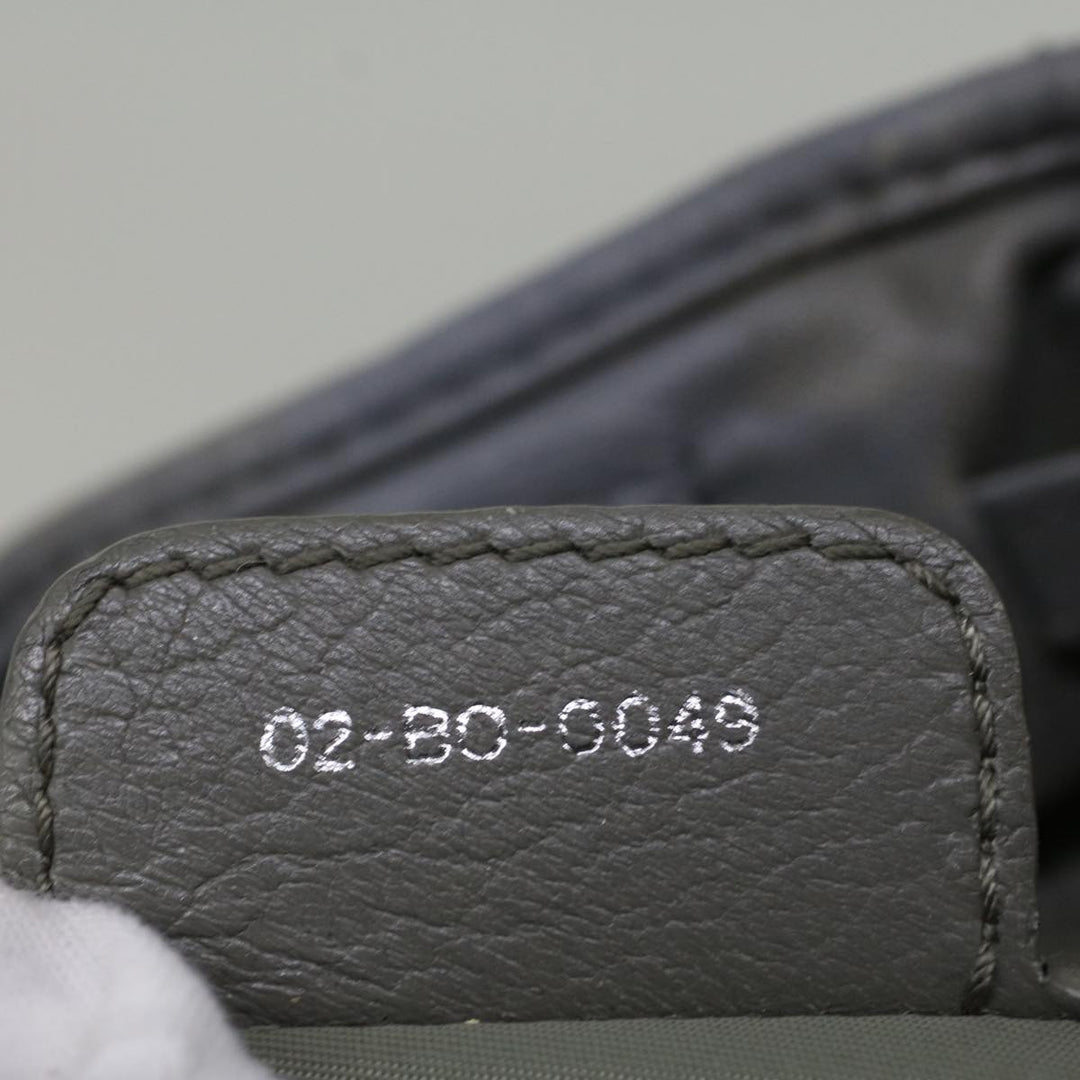 CHRISTIAN Top quality Dior Canage Hand Bag Nylon Gray Auth bs9378
