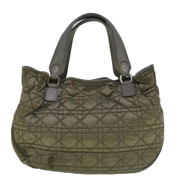CHRISTIAN Top quality Dior Canage Hand Bag Nylon Gray Auth bs9378