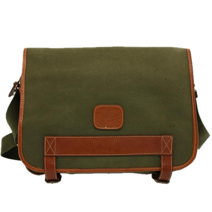 BurberrySs Shoulder Bag Canvas Khaki Auth bs9442