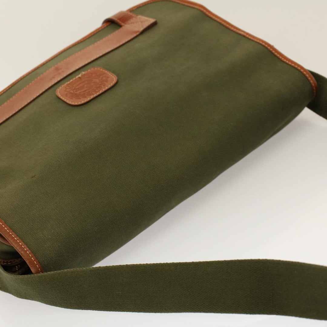 BurberrySs Shoulder Bag Canvas Khaki Auth bs9442