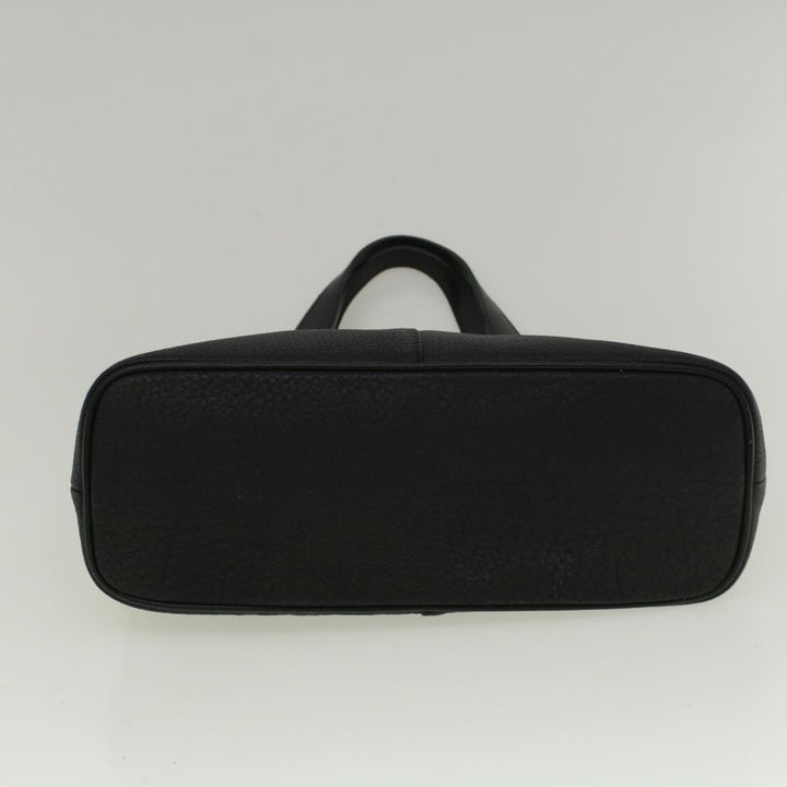 BurberrySs Hand Bag Leather Black Auth bs9530