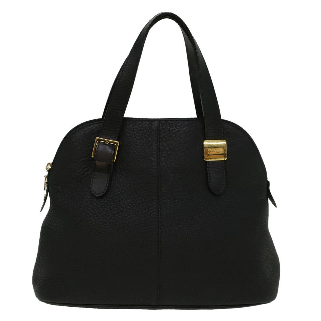 BurberrySs Hand Bag Leather Black Auth bs9530
