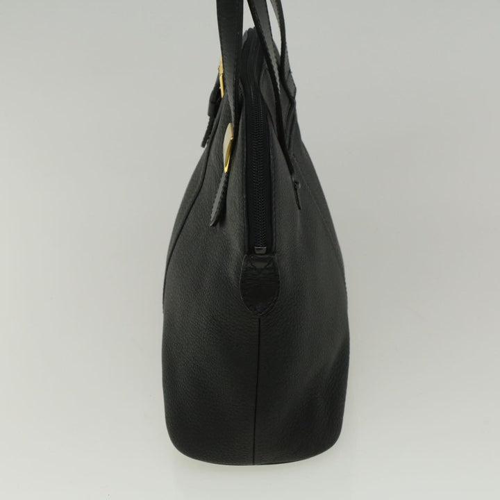 BurberrySs Hand Bag Leather Black Auth bs9530
