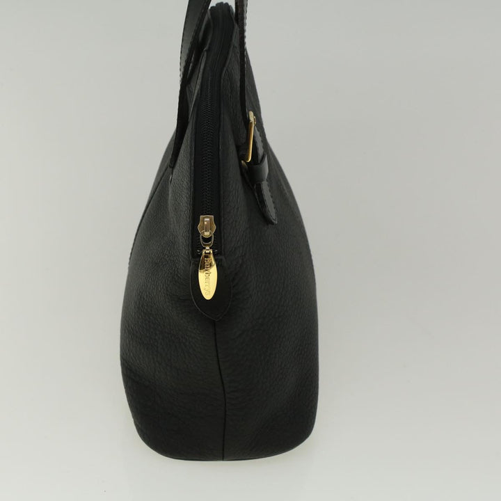 BurberrySs Hand Bag Leather Black Auth bs9530