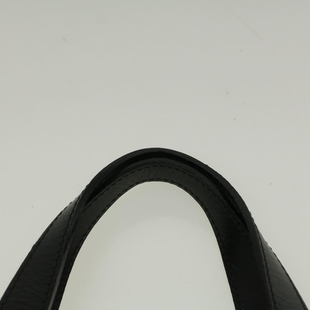 BurberrySs Hand Bag Leather Black Auth bs9530