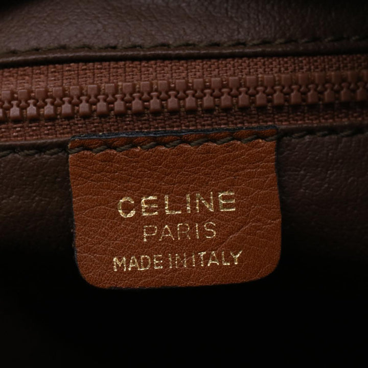 Celine Clutch Bag Leather Brown  9584