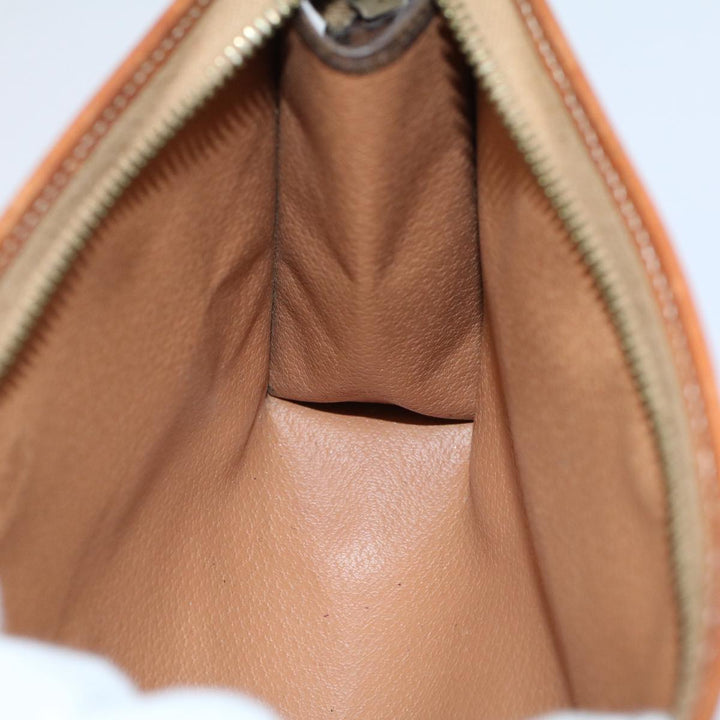 Celine Macadam Canvas Clutch Bag PVC Leather 2Set Red Brown Auth bs9598