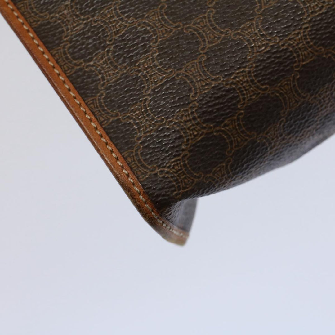 Celine Macadam Canvas Clutch Bag PVC Leather 2Set Red Brown Auth bs9598