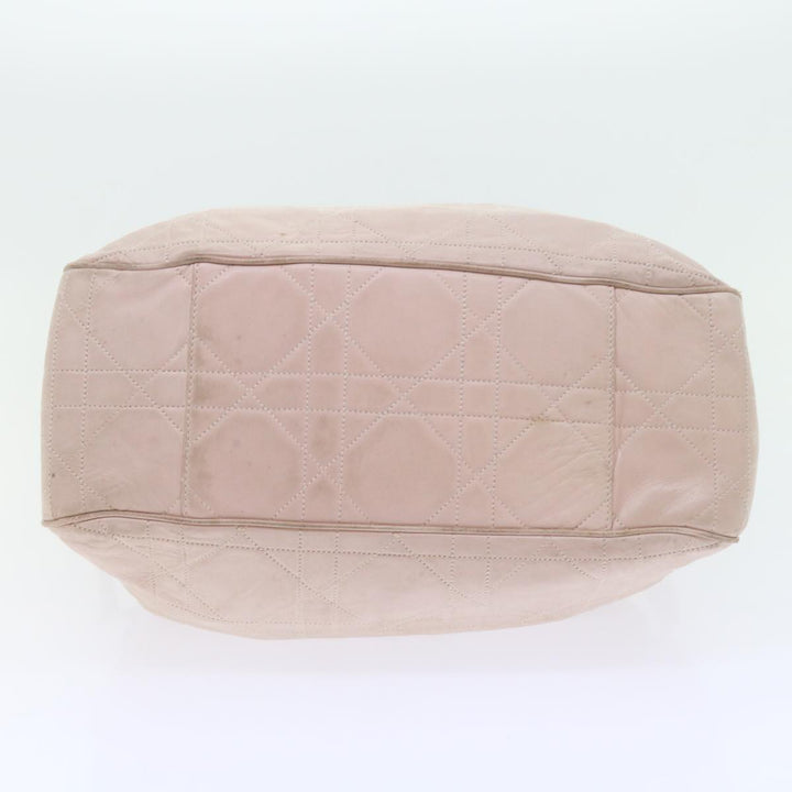 CHRISTIAN Dior Canage Shoulder Bag Leather Pink Auth bs9711