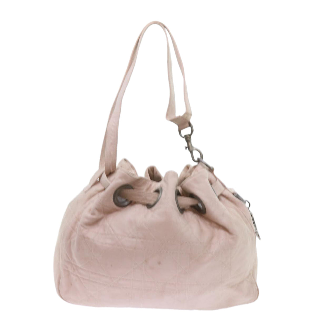 CHRISTIAN Dior Canage Shoulder Bag Leather Pink Auth bs9711