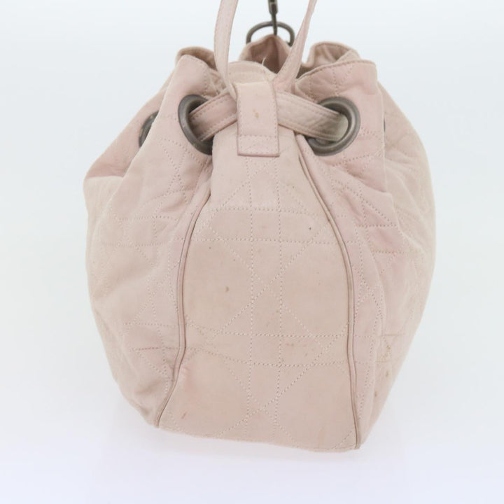 CHRISTIAN Dior Canage Shoulder Bag Leather Pink Auth bs9711