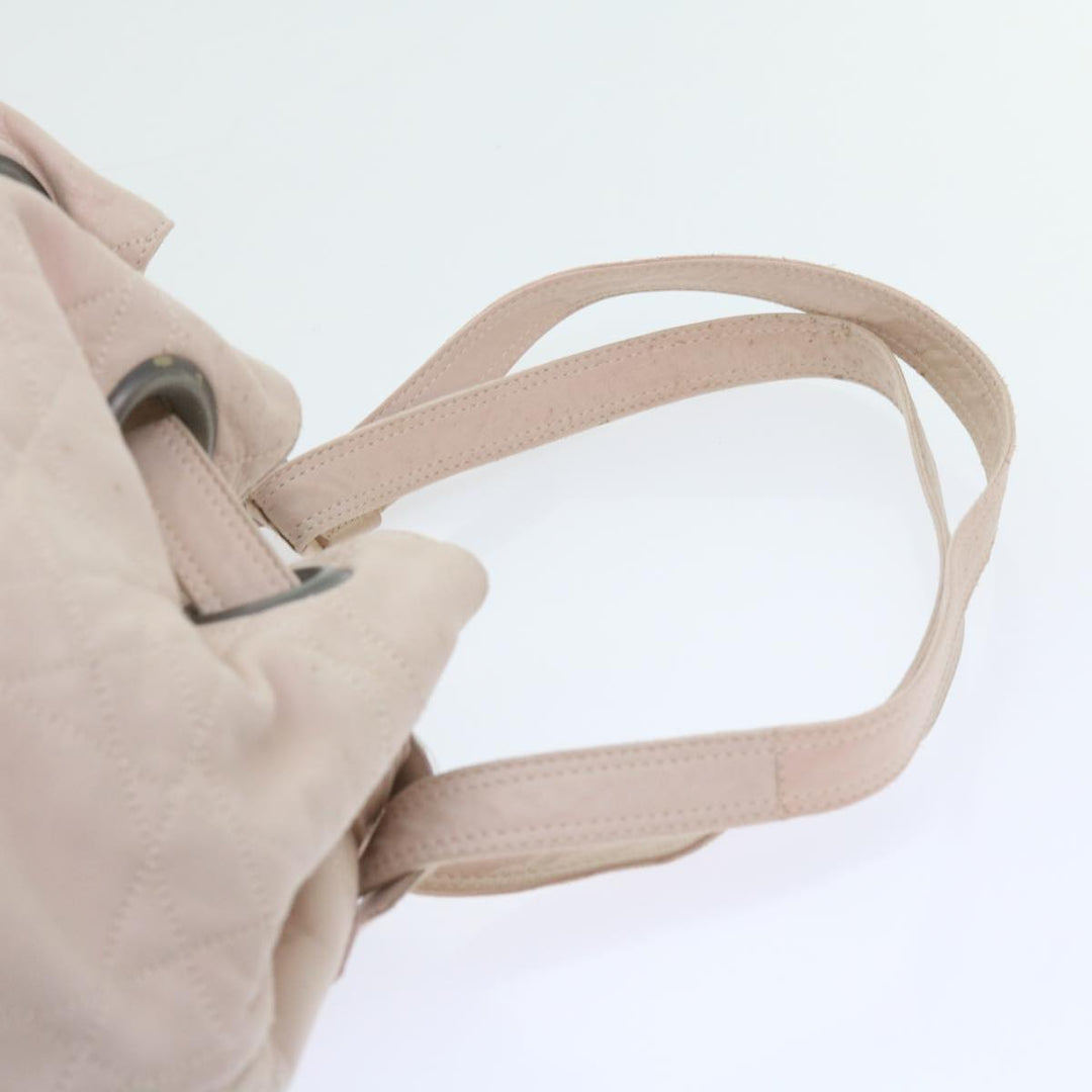 CHRISTIAN Dior Canage Shoulder Bag Leather Pink Auth bs9711