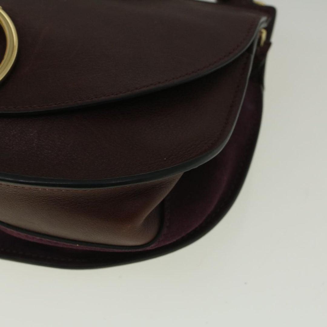 Chloe Goldie Shoulder Bag Leather 2way Wine Red bs9718
