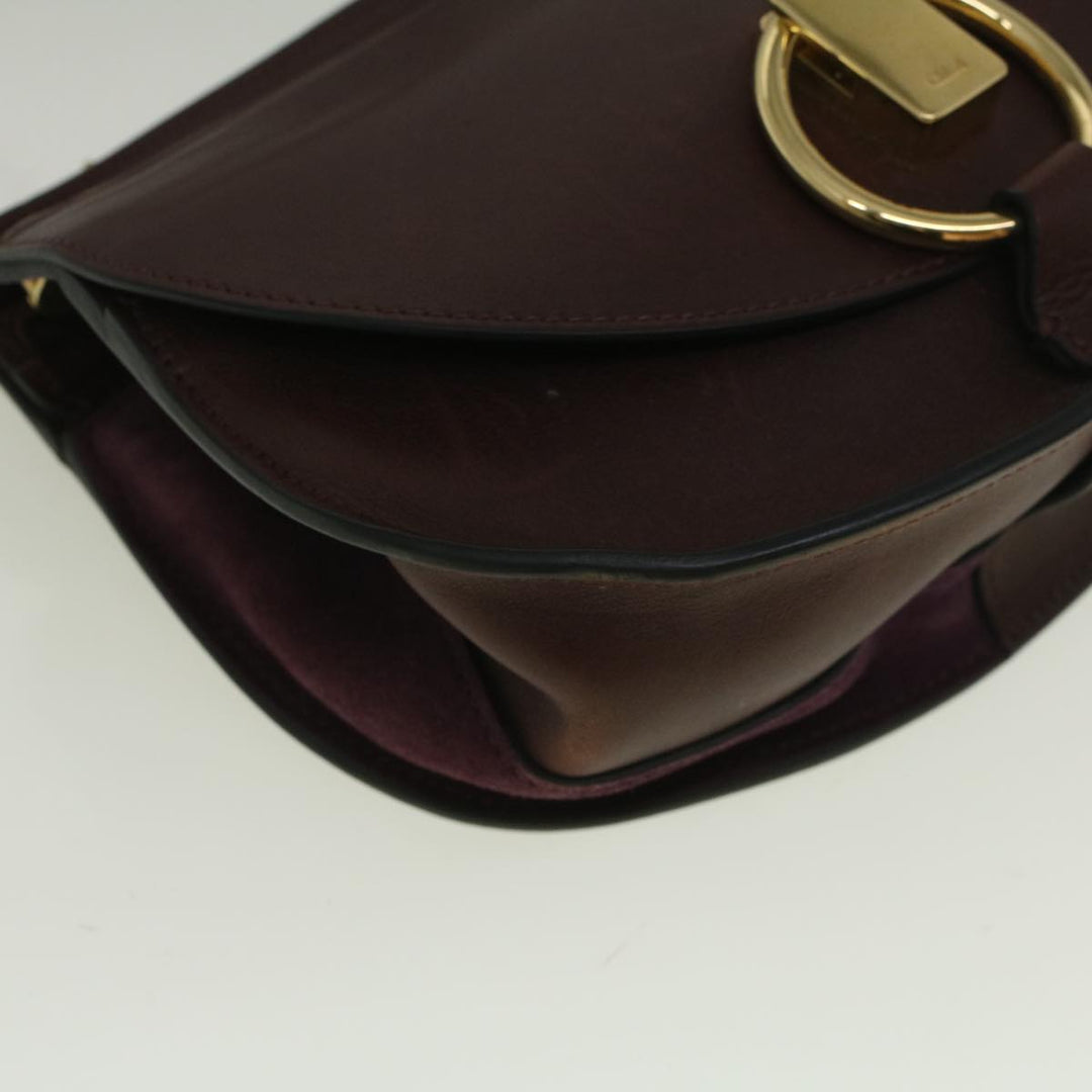 Chloe Goldie Shoulder Bag Leather 2way Wine Red bs9718