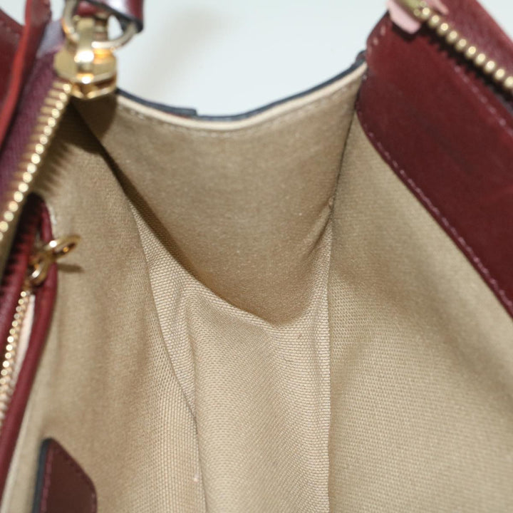 Chloe Goldie Shoulder Bag Leather 2way Wine Red bs9718
