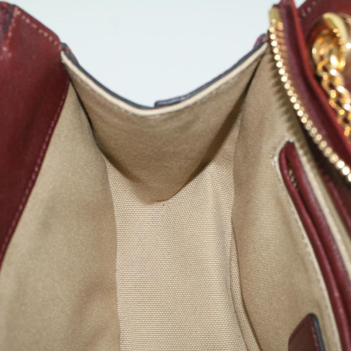 Chloe Goldie Shoulder Bag Leather 2way Wine Red bs9718