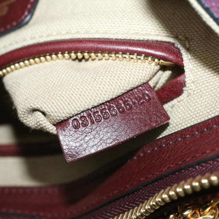 Chloe Goldie Shoulder Bag Leather 2way Wine Red bs9718