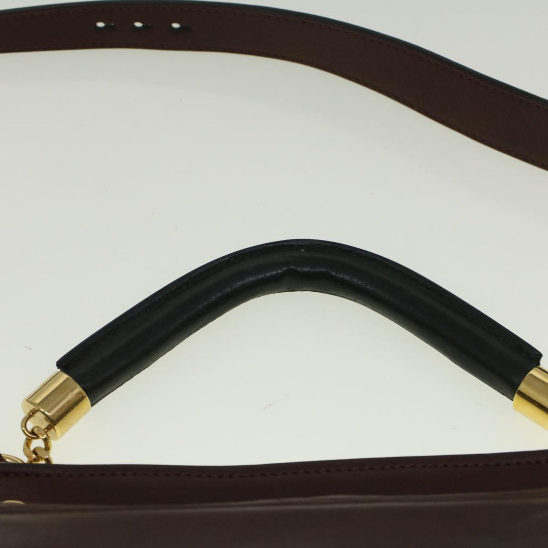 Chloe Goldie Shoulder Bag Leather 2way Wine Red bs9718