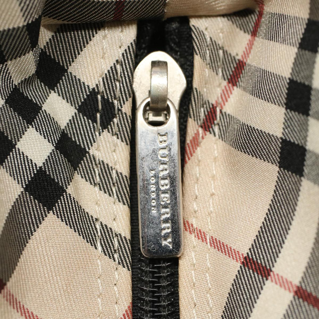 Burberry Nova Check Blue Label Tote Bag Nylon Red Auth bs9767