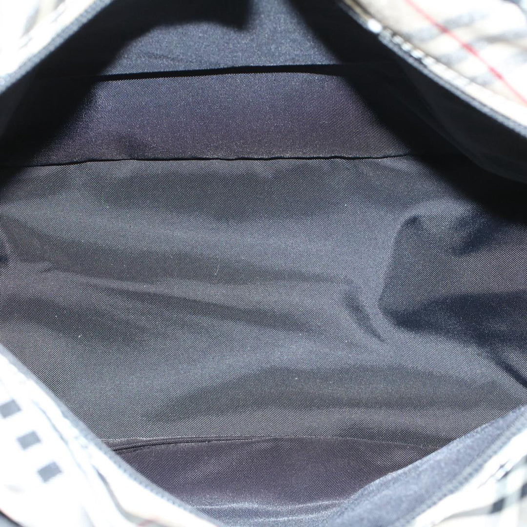Burberry Nova Check Blue Label Tote Bag Nylon Red Auth bs9767