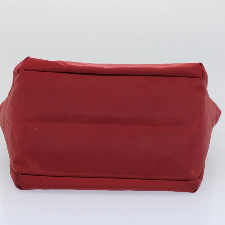 Burberry Nova Check Blue Label Tote Bag Nylon Red Auth bs9767