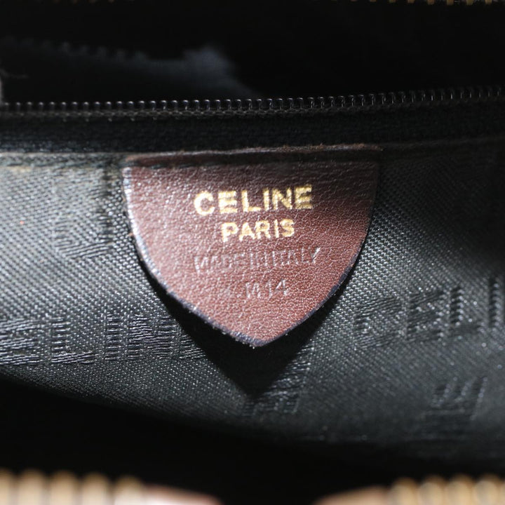 Celine Hand Bag Leather Brown  9808