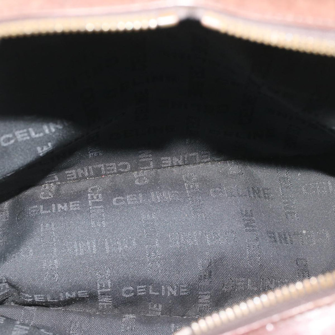 Celine Hand Bag Leather Brown  9808