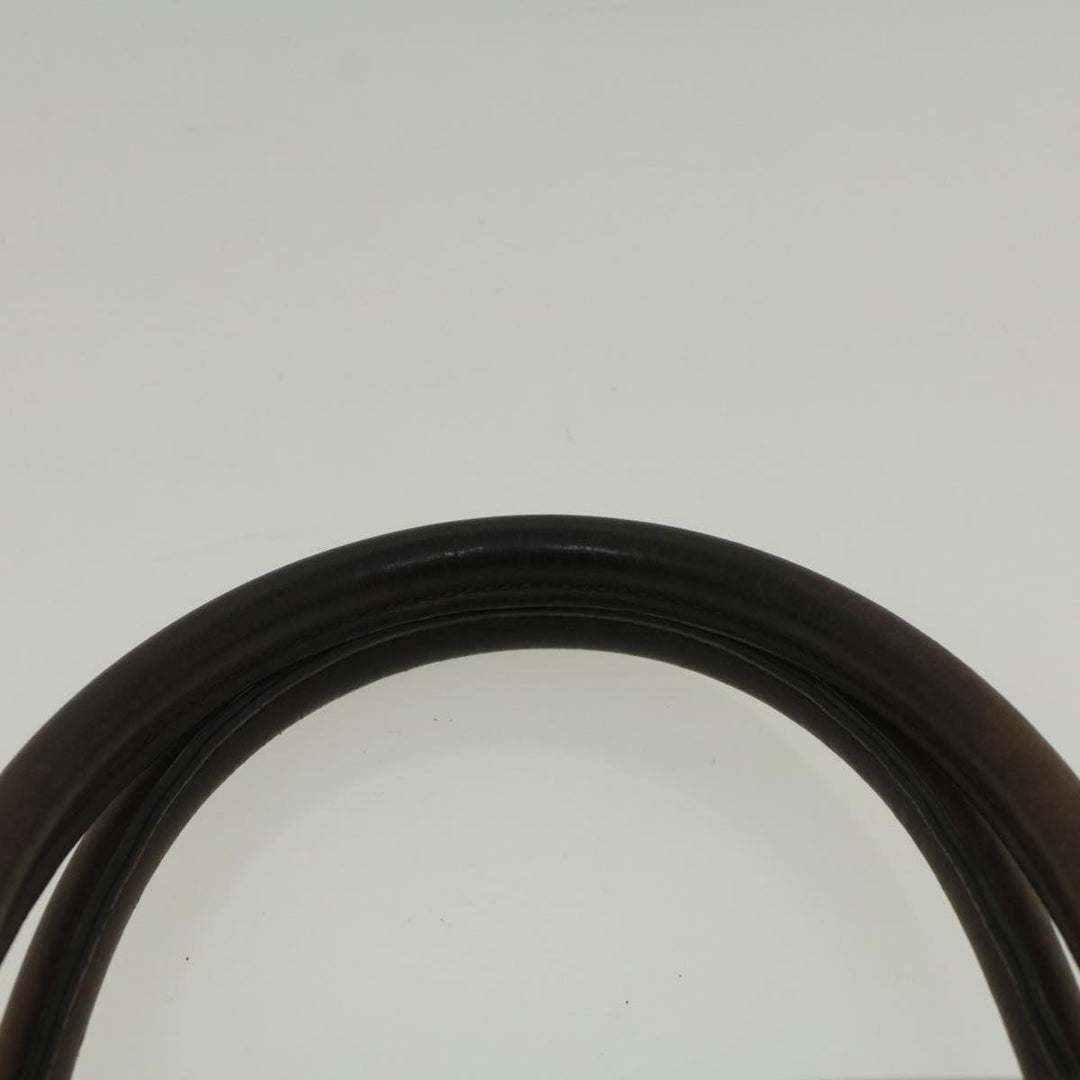 Celine Hand Bag Leather Brown  9808