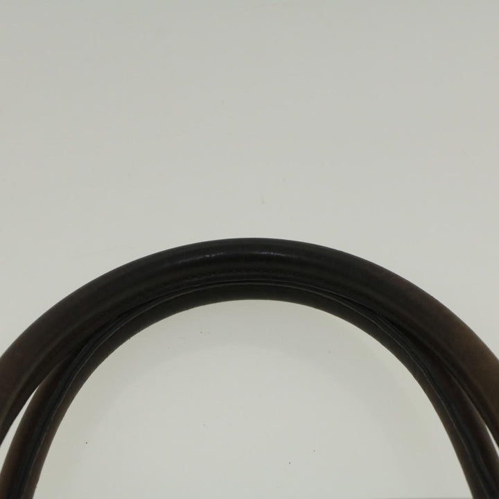 Celine Hand Bag Leather Brown  9808