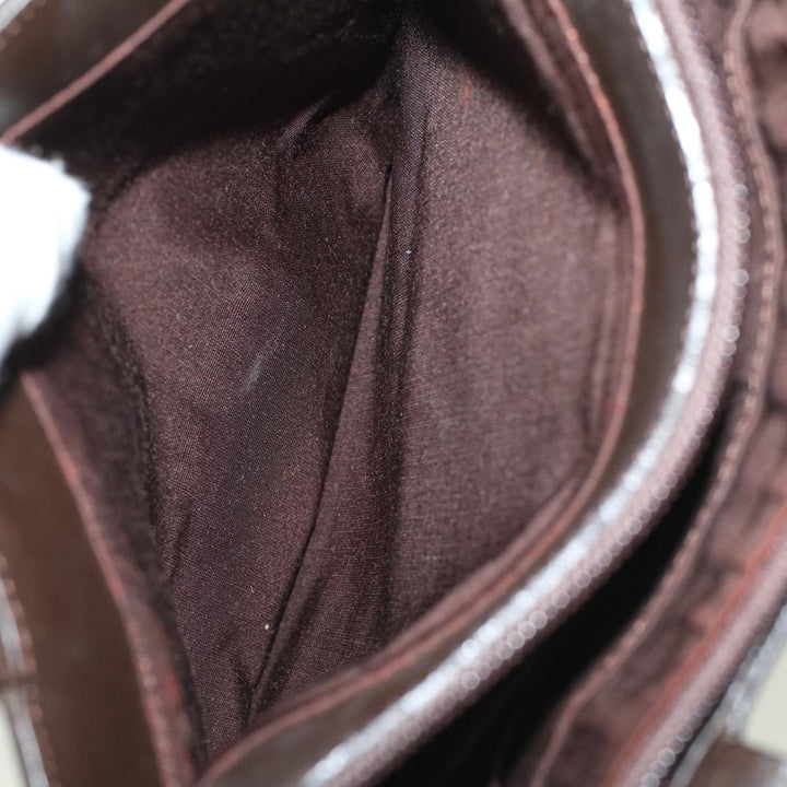 BURBERRY Tote Bag Suede Leather Brown Auth bs9812