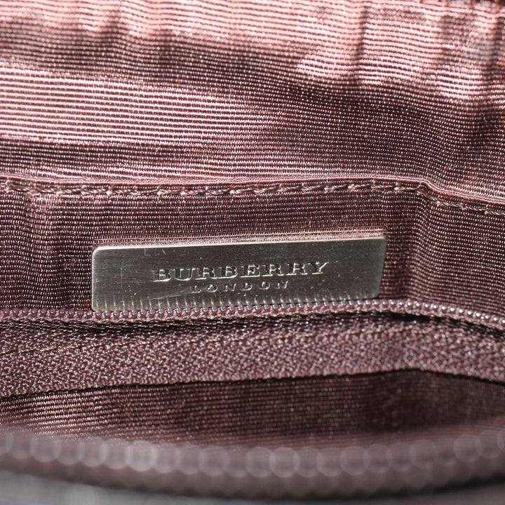 BURBERRY Tote Bag Suede Leather Brown Auth bs9812