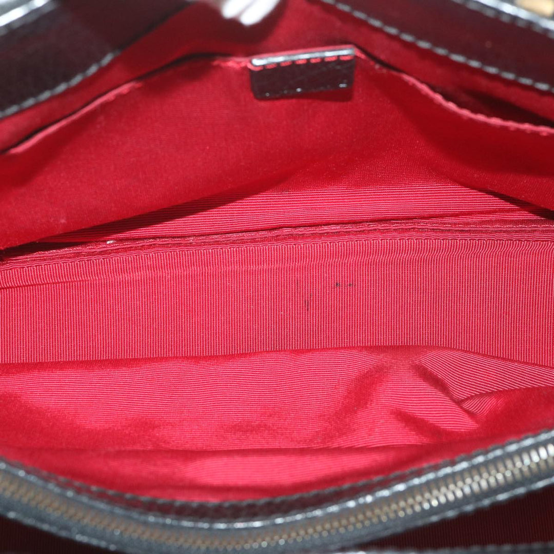 Celine Hand Bag Leather Black  9854