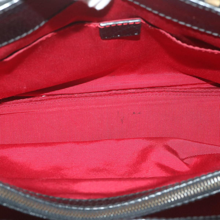 Celine Hand Bag Leather Black  9854