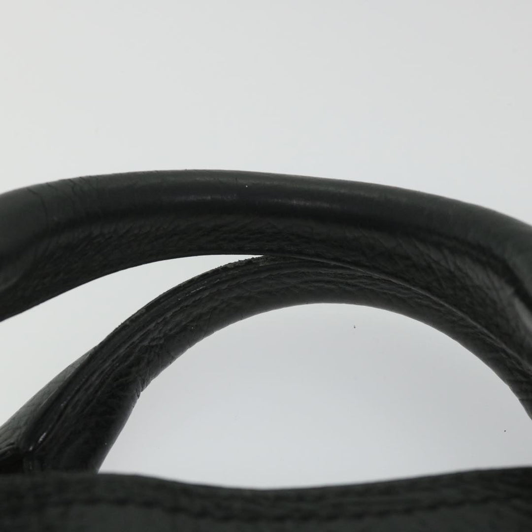 Celine Hand Bag Leather Black  9854
