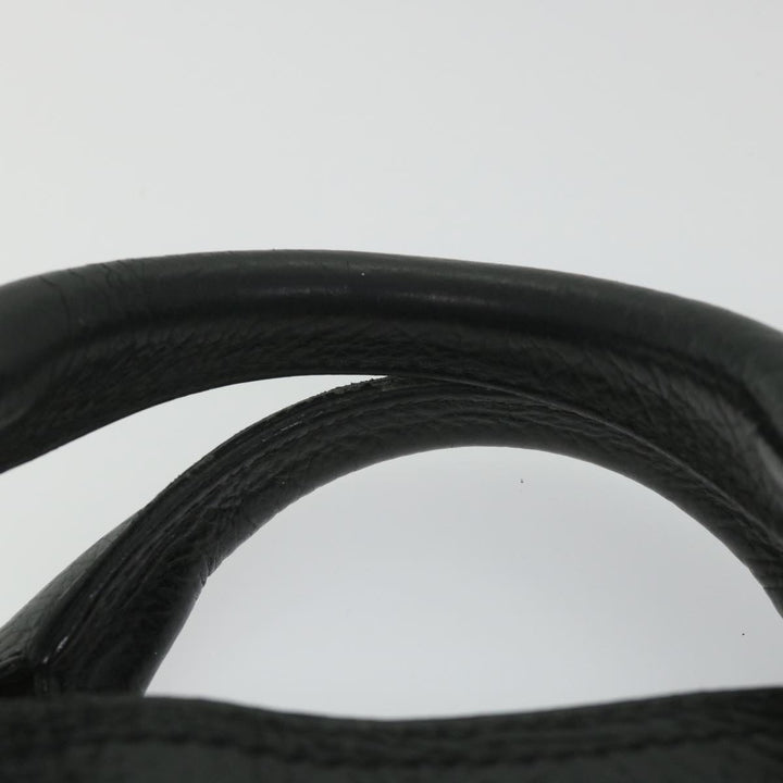 Celine Hand Bag Leather Black  9854