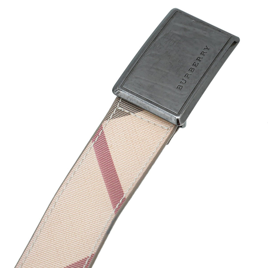 Burberry Beige Nova Check Buckle Belt 36