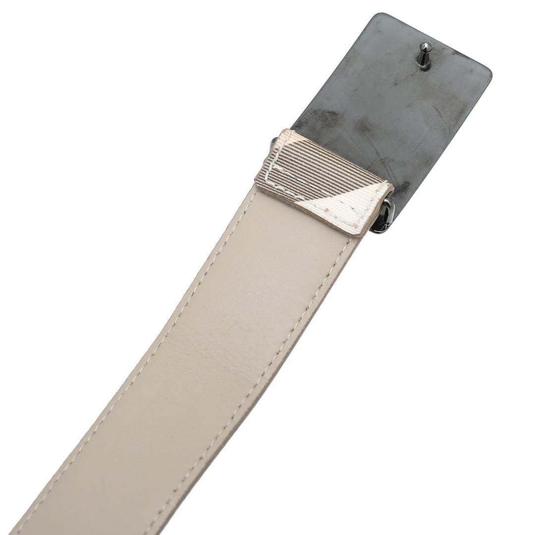 Burberry Beige Nova Check Buckle Belt 36