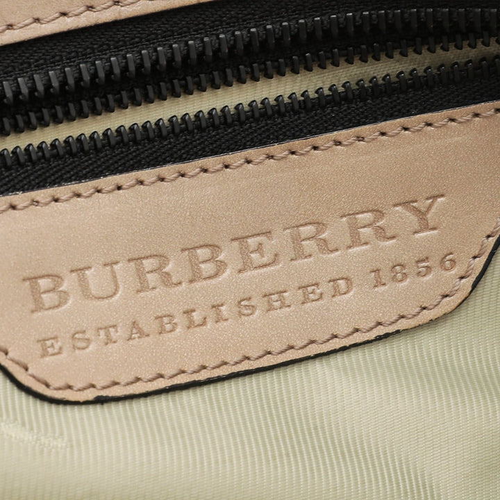 Burberry Bicolor Bridle House Check Satchel Tote Bag