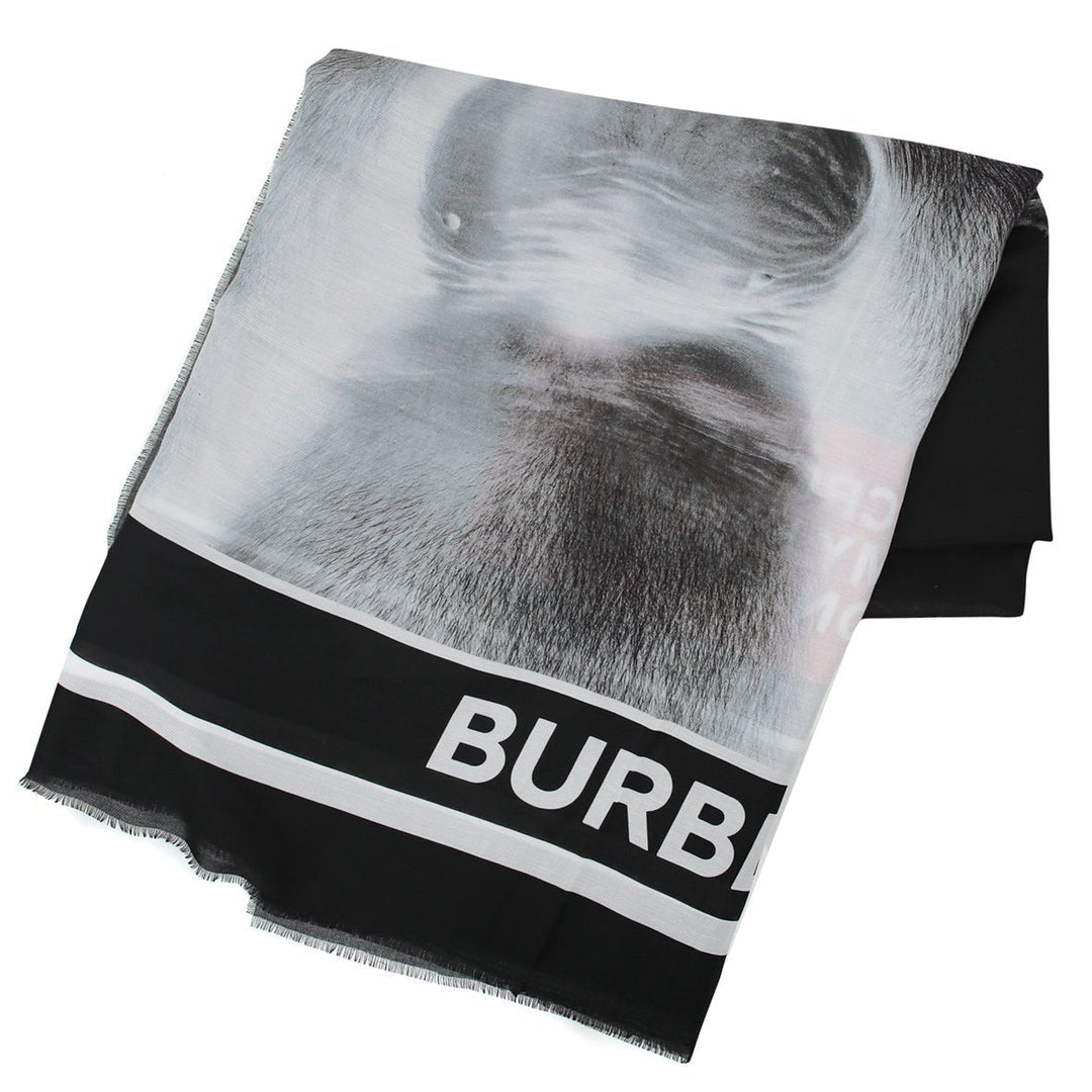 Burberry Bicolor Crown Is In My Heart Gorilla Square Scarf