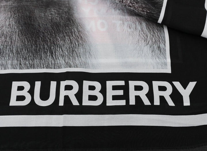 Burberry Bicolor Crown Is In My Heart Gorilla Square Scarf
