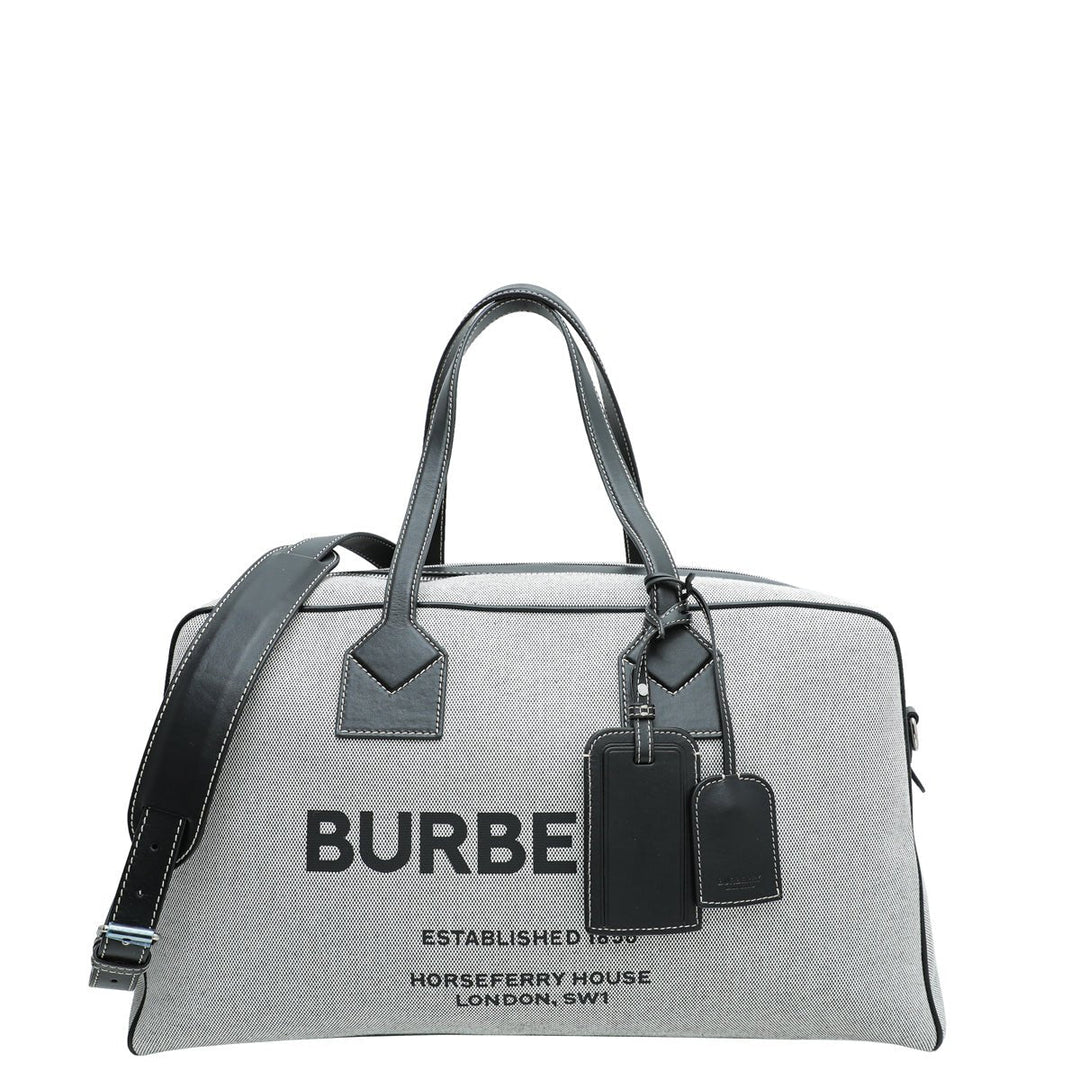Burberry Bicolor Cube Holdall Duffle Bag
