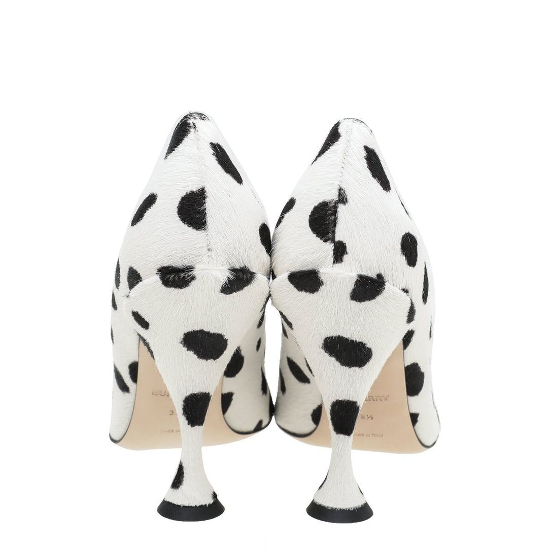 Burberry Bicolor Dalmatian Print Calf Hair Ava Pump 38.5