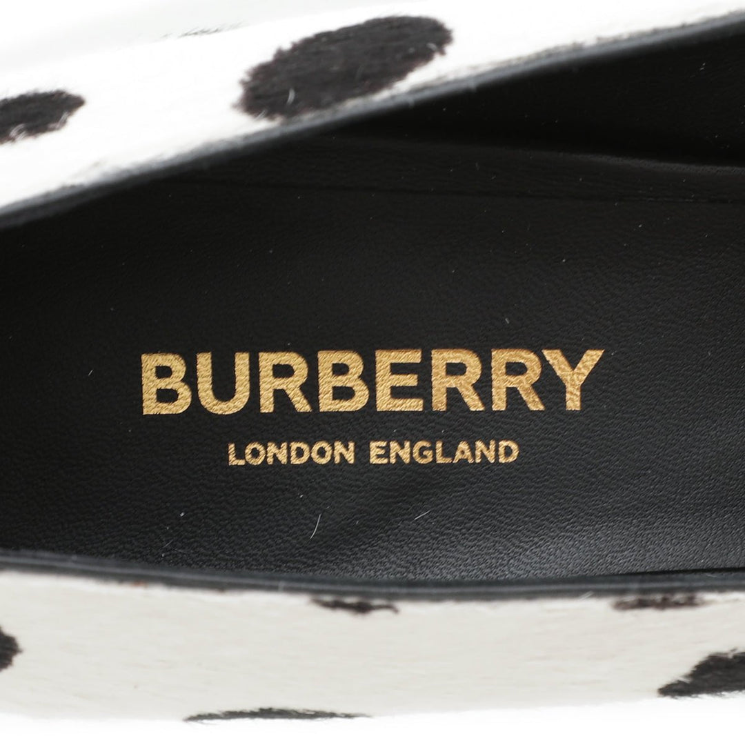 Burberry Bicolor Dalmatian Print Calf Hair Ava Pump 38.5