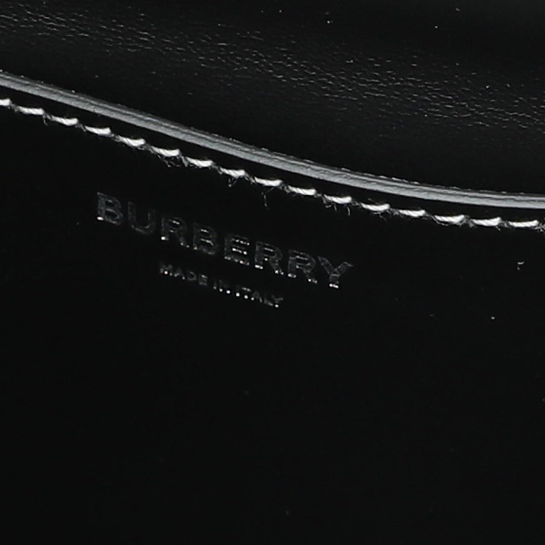 Burberry Bicolor Denim Logo Graphic Note Crossbody Bag