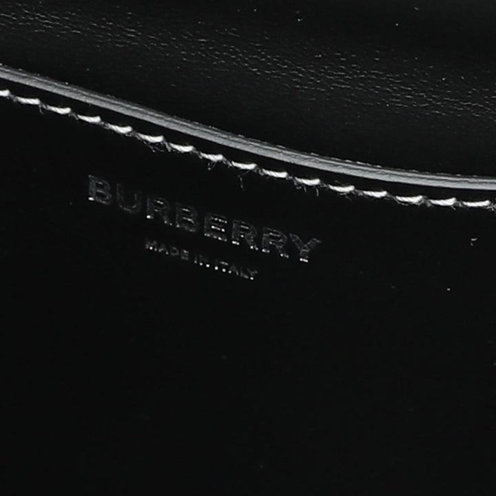 Burberry Bicolor Denim Logo Graphic Note Crossbody Bag