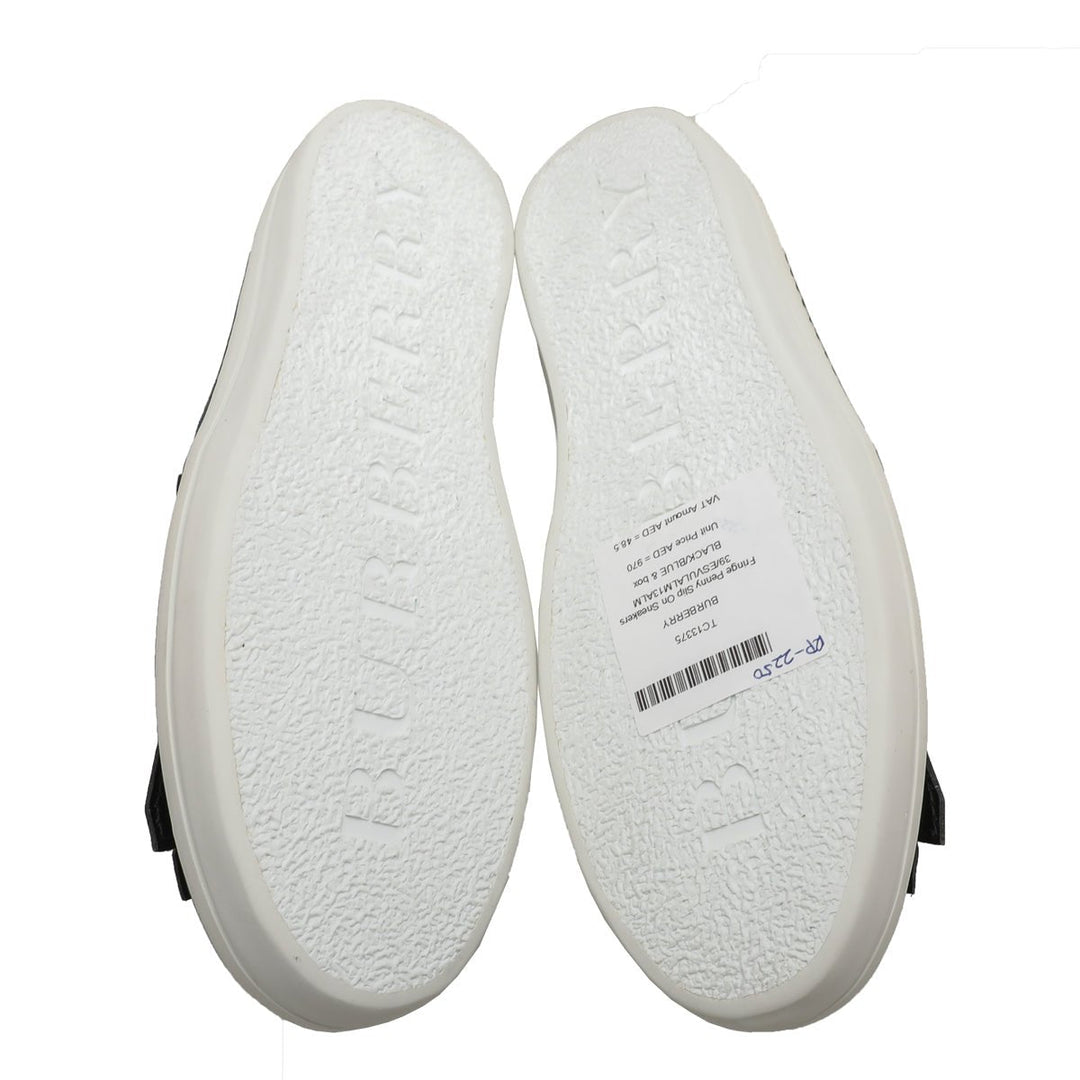 Burberry Bicolor Fringe Penny Slip on Sneakers 39