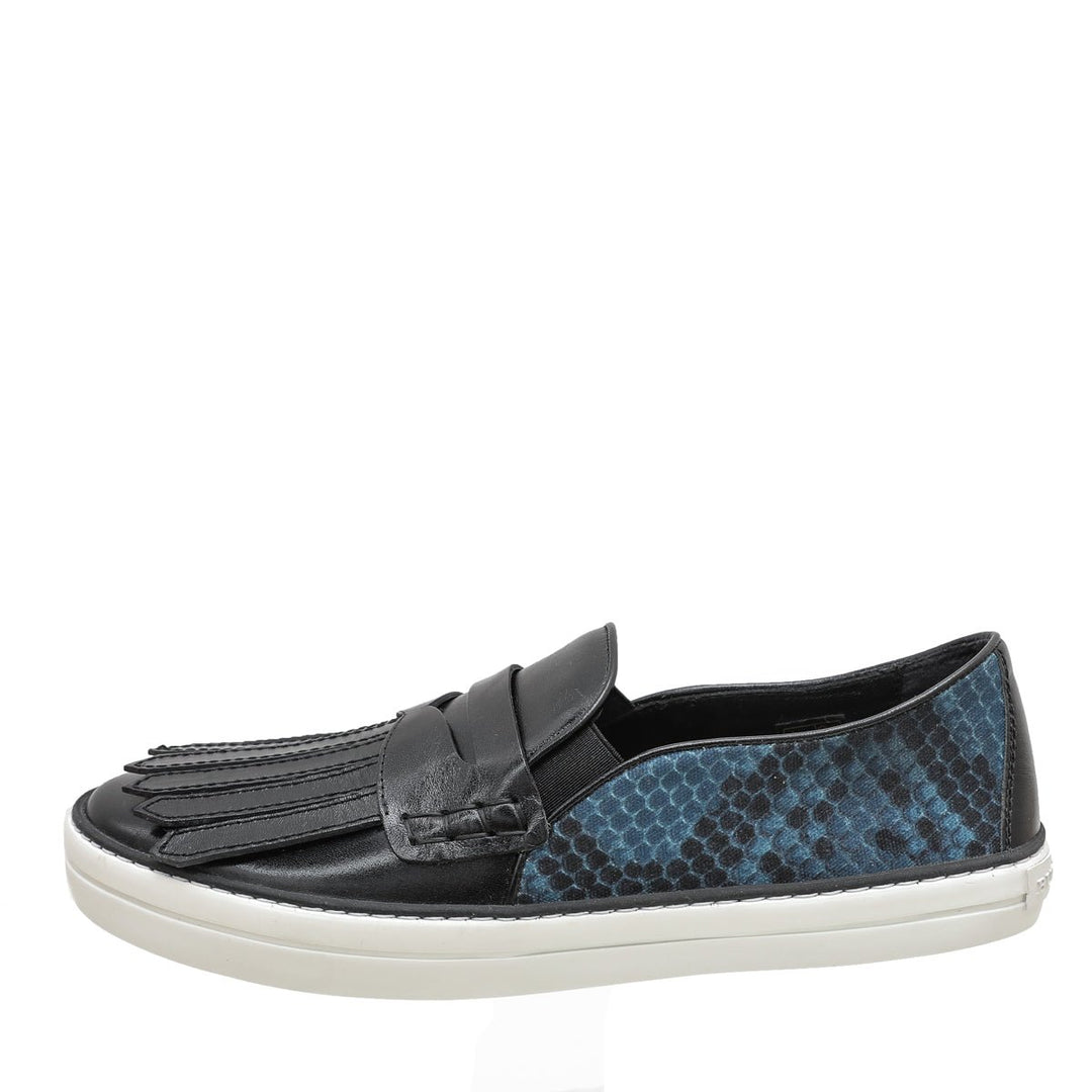 Burberry Bicolor Fringe Penny Slip on Sneakers 39